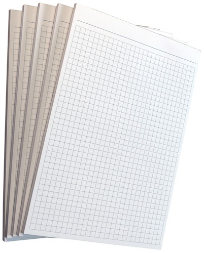 Block kariert grau notizblock - grau,