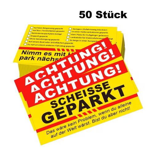 50x falschparker karten - falschparker,