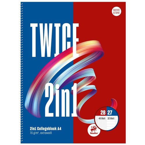 Staufen collegeblock twice - twice, a4