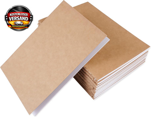 Kraftpapier notizbuch set - a6,