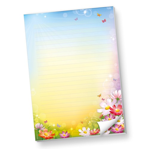 Bunter schreibblock liniert - bunter,