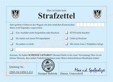 Strafzettel für Falschparker