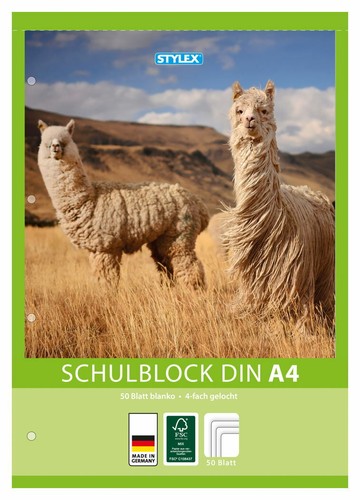Schulblock blanko din a4 - schulblock,